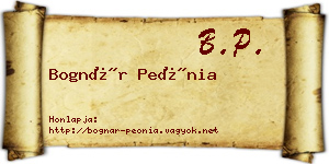 Bognár Peónia névjegykártya